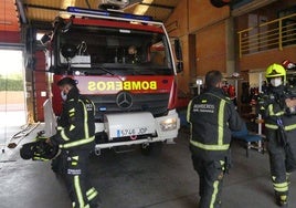 Bomberos de Salamanca en otra intervención.