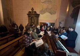 Coro en la iglesia de Cantalapiedra.