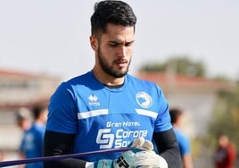 Iván Martínez, durante un entrenamiento en el anexo al Reina Sofía.