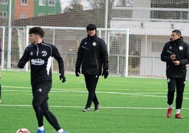 Dani Ponz y Dani Llácer, juntos en un entrenamiento durante la pasada temporada.