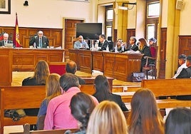 Un juicio celebrado en la sala de vistas de la Audiencia Provincial.