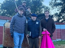 Eduardo Gallo, Óscar Bernal (a caballo), Andoni Rekagorri y Alejandro Marcos.