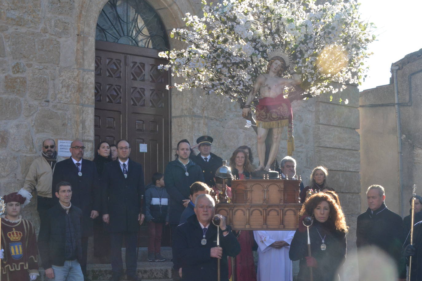 Ciudad Rodrigo arropa a San Sebastián en su marcha a la Catedral