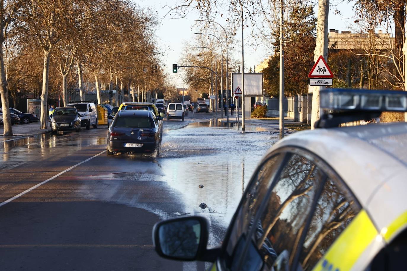 Así ha quedado la avenida de San Agustín tras el reventón