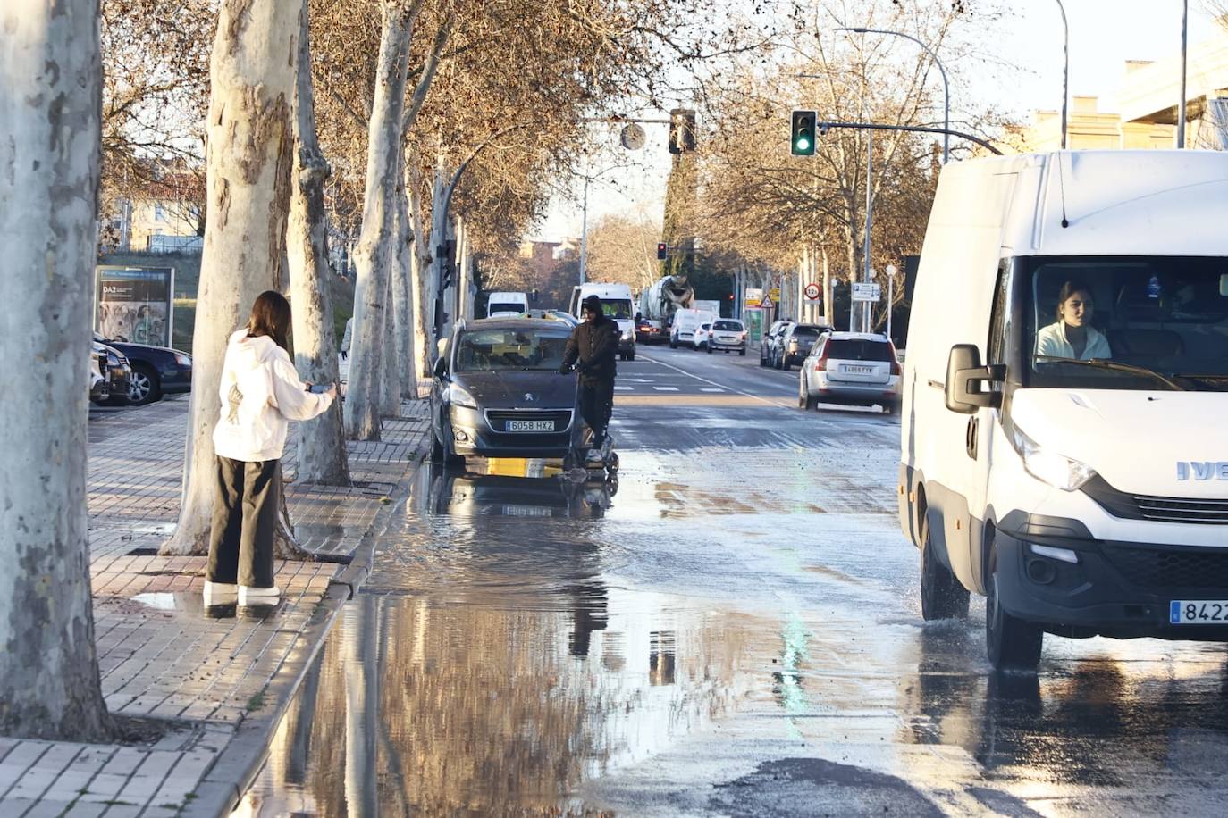 Así ha quedado la avenida de San Agustín tras el reventón