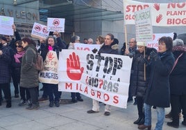 La concentración llevada a cabo en Valladolid ante la Consejería de Medio Ambiente.