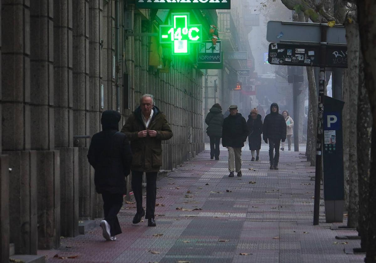 Un termómetro de farmacia marca temperaturas extremas.