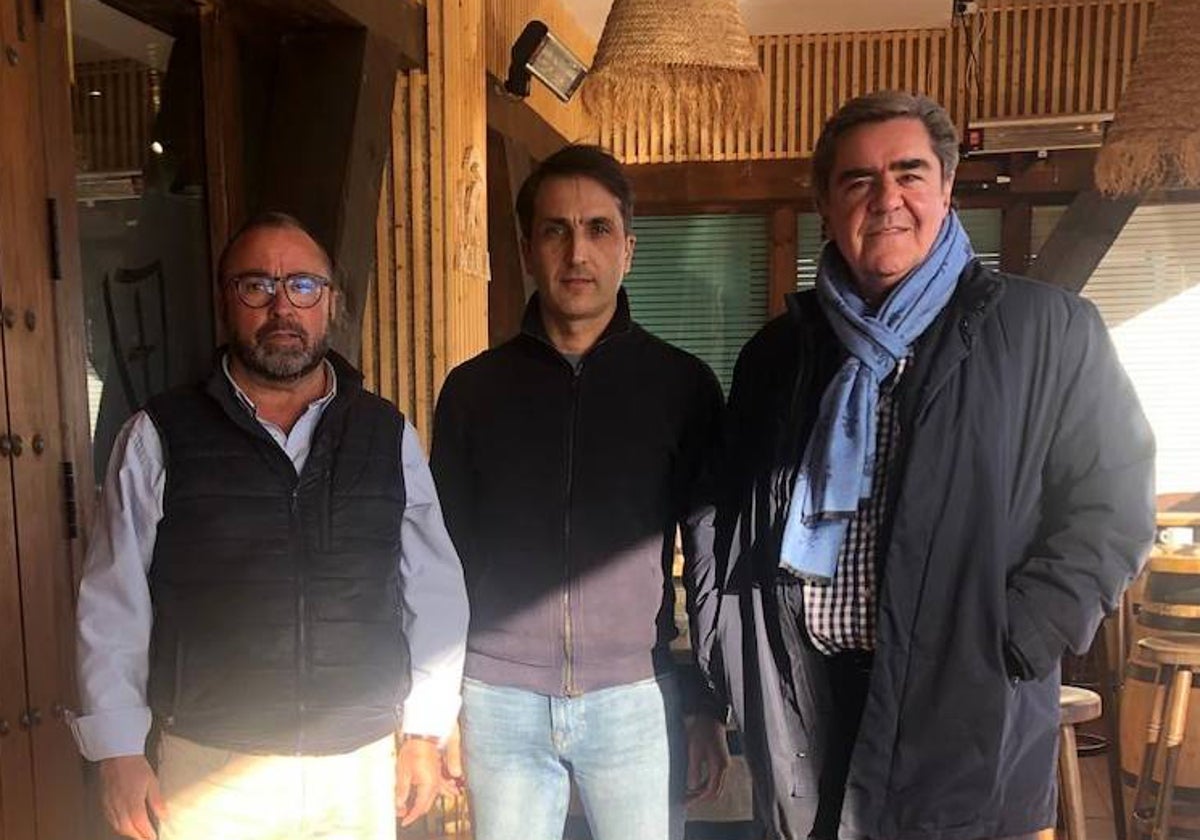 Tiburcio Lucero, Javier Castaño y Manuel Martínez Erice.