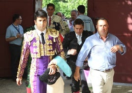 Javier Castaño, a su llegada al coso de Las Ventas