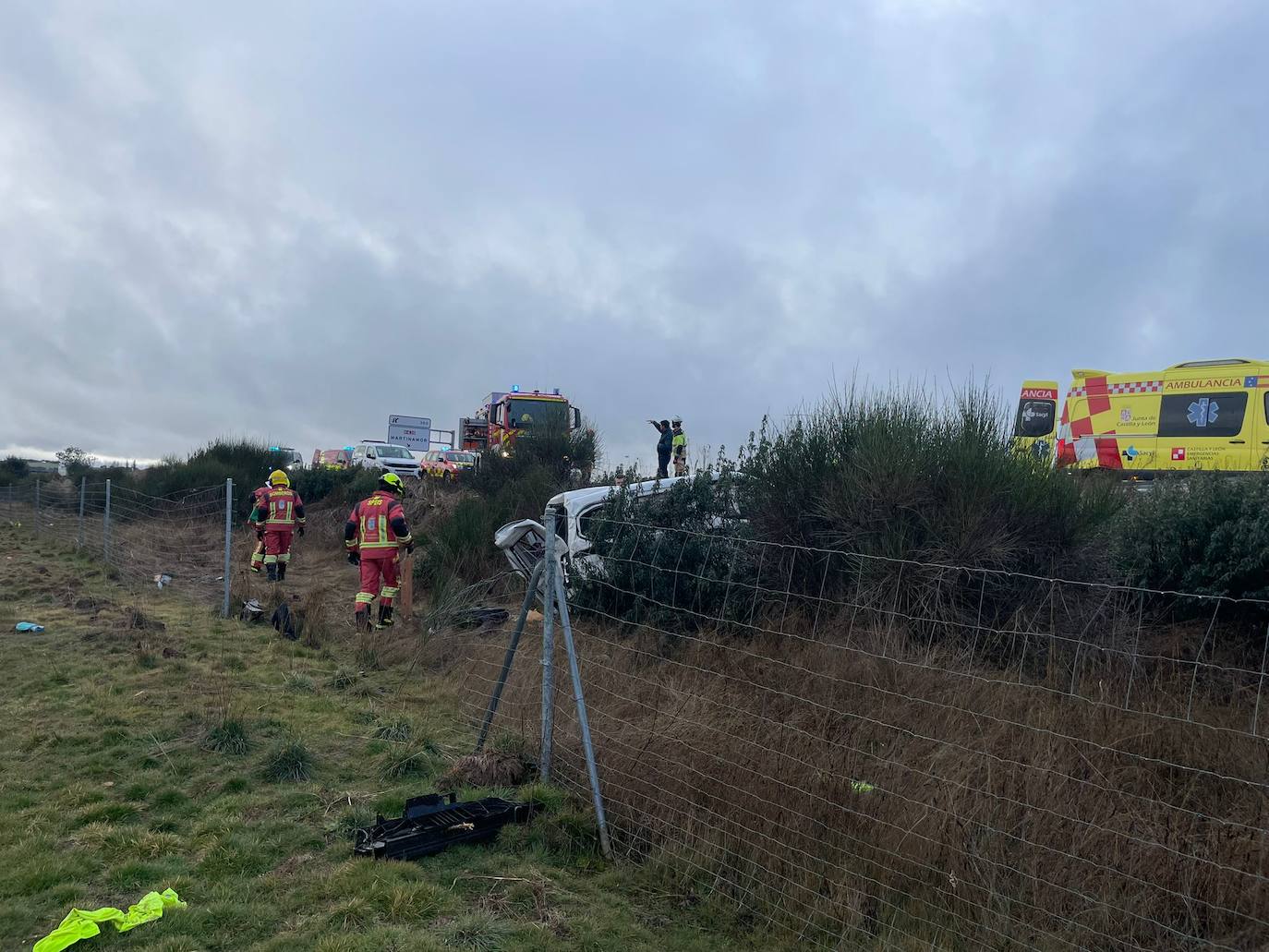 Así ha quedado el vehículo accidentado en Buenavista