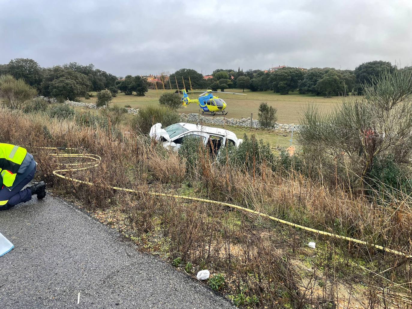 Así ha quedado el vehículo accidentado en Buenavista