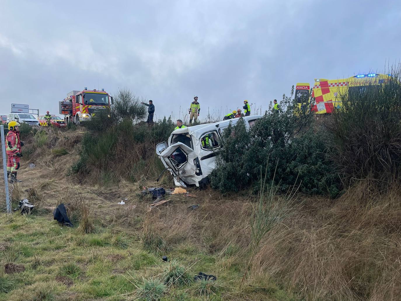 Así ha quedado el vehículo accidentado en Buenavista