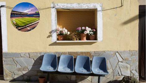 Butacas del Camp Nou en un pueblo de Castilla y León.