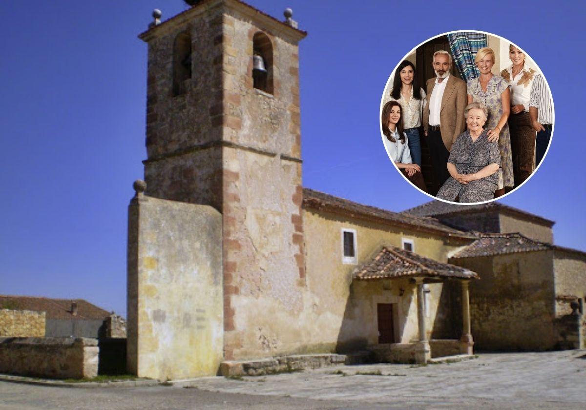 Iglesia de San Andrés en Arahuetes, localidad española de la provincia de Segovia.