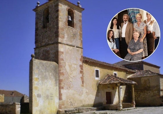 Iglesia de San Andrés en Arahuetes, localidad española de la provincia de Segovia.