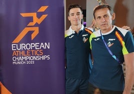 Antonio Sánchez, con Mario García Romo en el Europeo de Múnich en 2022.