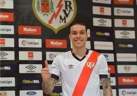 Rubén de Tomás, en su presentación con el filial del Rayo.