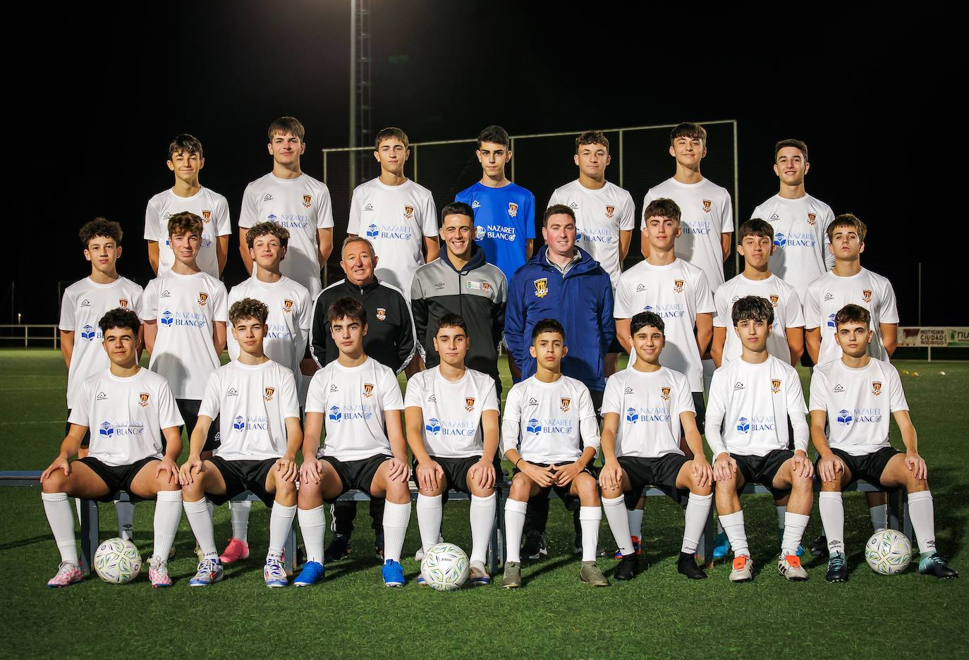 Arriba (de izquierda a derecha): Iker, Asier H., Álex Ramos, Gonzalo, Álvaro M., Oliver y Marco. Medio (de izquierda a derecha): Lucas, Lucas Cid, Alberto, Andrés (delegad), Omar (del.), Kiko (entrenador), Alejandro, Marcos y Pablo. Abajo (de izquierda a derecha): Efren, Sergio, Aaron, José, Adrián, Asier, Álvaro M. y David.