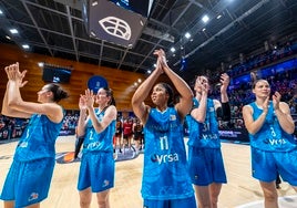 Las jugadoras de Avenida, en la Copa de la Reina del año pasado en Huelva.