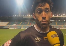 Jon Villanueva, después del partido.