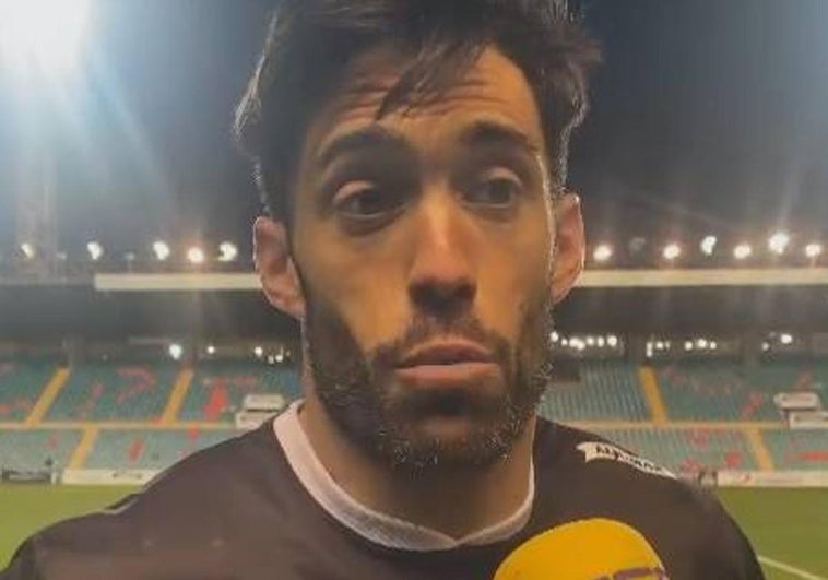 Jon Villanueva, después del partido.