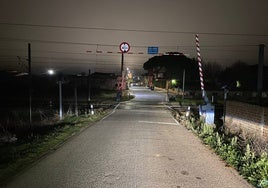 Paso a nivel en el municipio vallisoletano de Carpio.