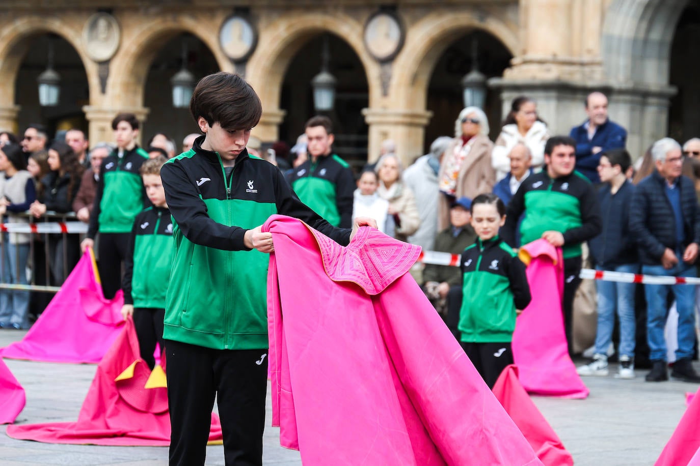 Así ha sido la exhibición de toreo en la Plaza Mayor de Salamanca