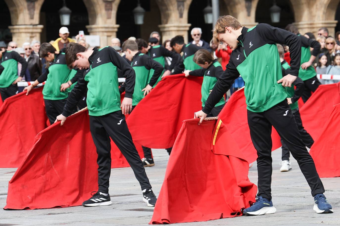 Así ha sido la exhibición de toreo en la Plaza Mayor de Salamanca