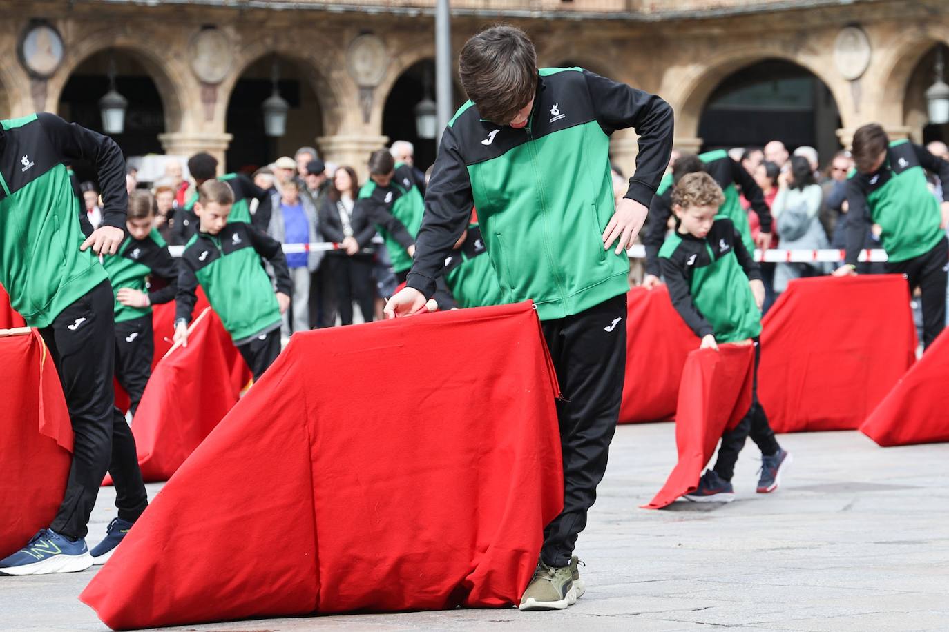 Así ha sido la exhibición de toreo en la Plaza Mayor de Salamanca