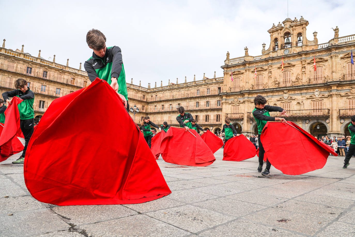 Así ha sido la exhibición de toreo en la Plaza Mayor de Salamanca