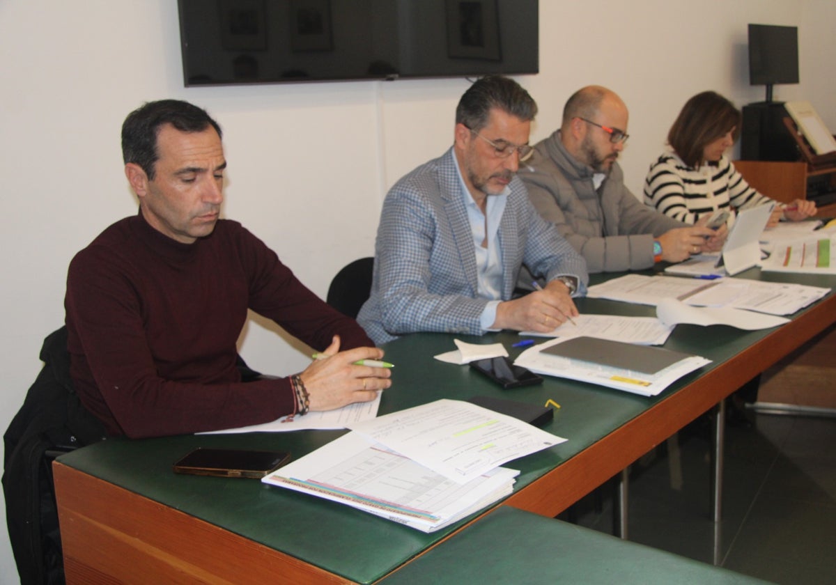 Salvador Ruano, Ángel Peralvo, Daniel Velasco y Soledad García en el pleno.