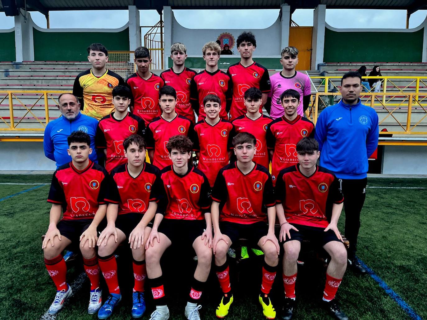 Arriba (de izquierda a derecha): Gonzalo, Pablo, Cristian, Nacho, Alejandro y Alex. Medio (de izquierda a derecha): Pedro (entrenador), Iván, Diego, Guille, Daniel, Yeray y Amine (entrenador). Abajo (de izquierda a derecha): Javier, Daniel, Álvaro, Iker y Adrián.