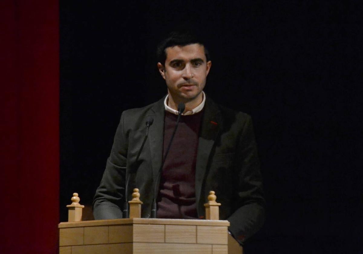 Víctor Herrero, en el Teatro Nuevo de Ciudad Rodrigo.