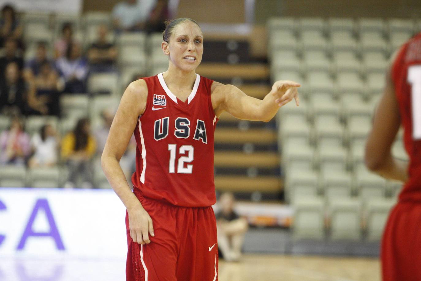 Diana Taurasi en Würzburg durante el Torneo Internacional amistoso entre las selecciones de España, Estados Unidos, Australia y Senegal.