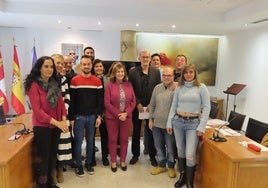 Foto de familia de participantes en la AFE de albañilería.