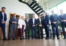 Alejandro González, Eloy Ruiz, Almudena Barrios, Mariano Muñoz, Julián Herrero, Saturnina Moro, Javier Iglesias, Carlos García Carbayo y Pedro Martínez