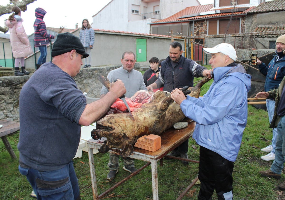 Horcajo de Montemayor se vuelca con su matanza popular