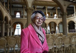 María José Lahera en el Casino de Salamanca instantes antes de un evento