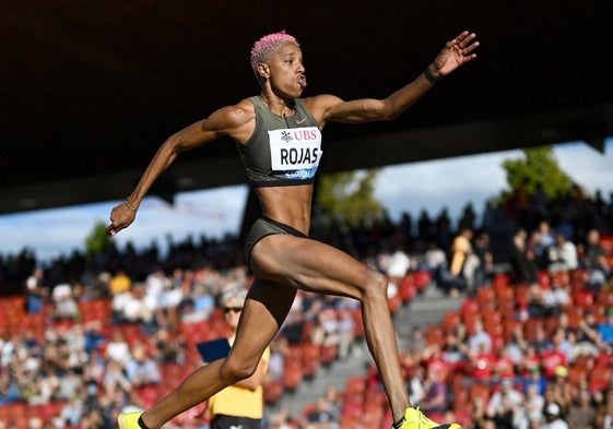 Yulimar Rojas, durante una competición.