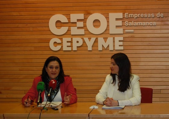 Rebeca Mendo y Myriam Rodríguez, en la presentación de la campaña.