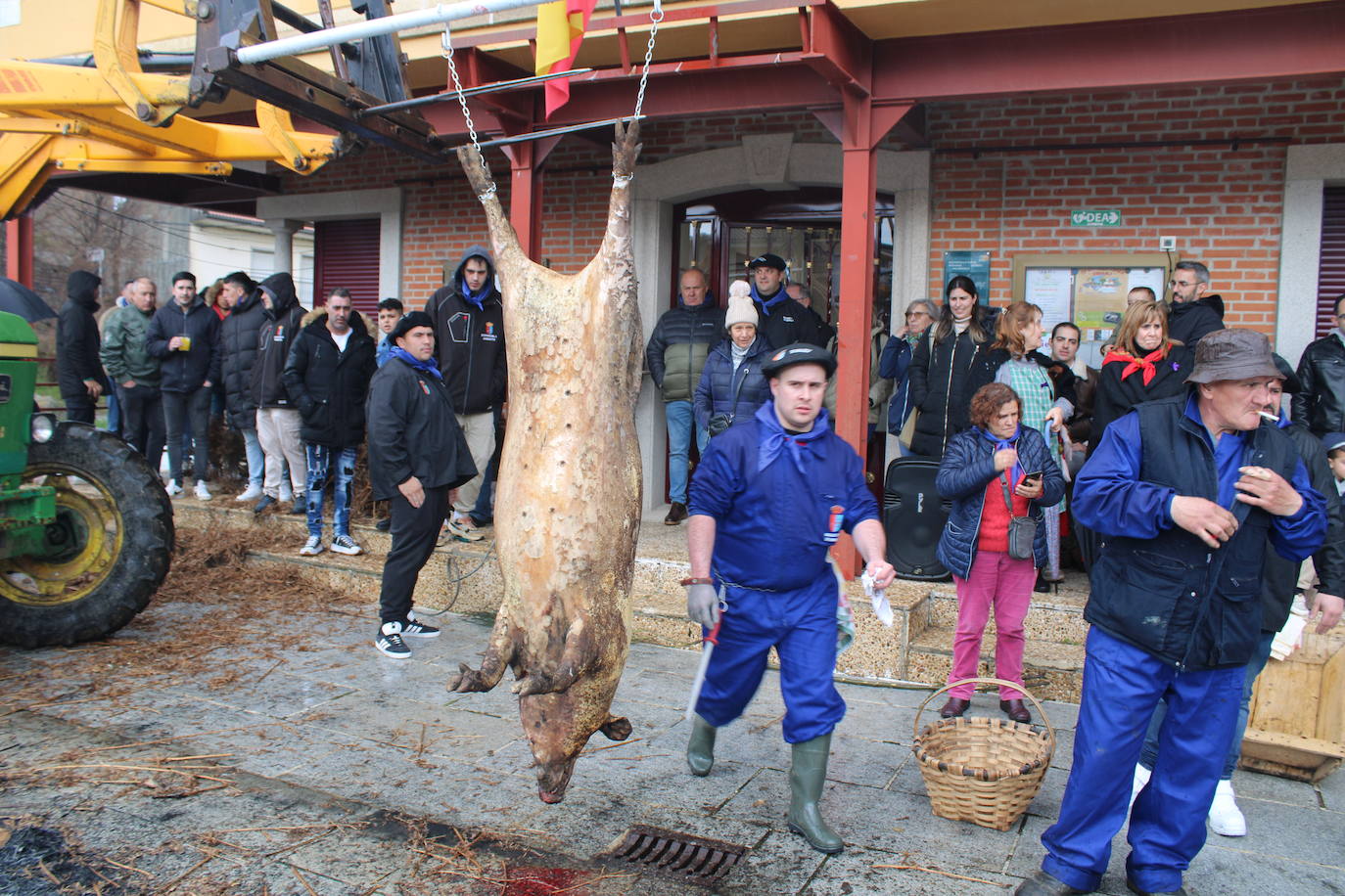 Sorihuela disfruta de su matanza sin temor a la lluvia