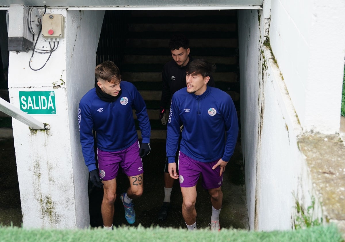 Ángel García, Eric Ruiz y Curro, en el Helmántico la pasada semana.