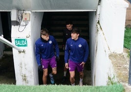 Ángel García, Eric Ruiz y Curro, en el Helmántico la pasada semana.