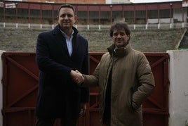 Alberto García y José Ignacio Cascón, en la plaza de toros de Zamora.