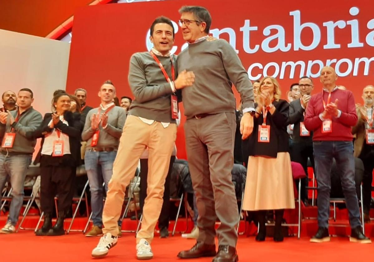 Patxi López durante el Congreso de Cantabria.