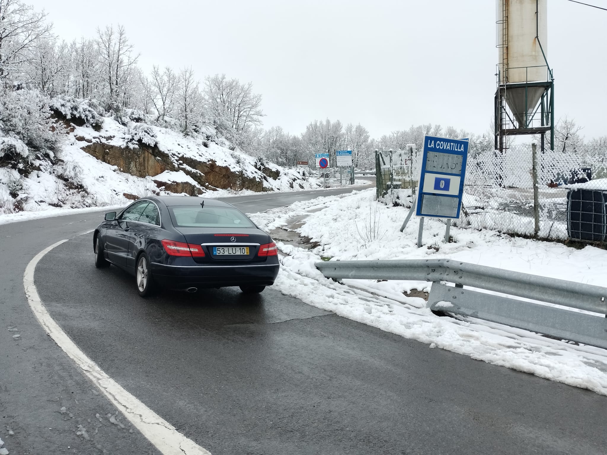 La nieve, protagonista en las carreteras de la provincia