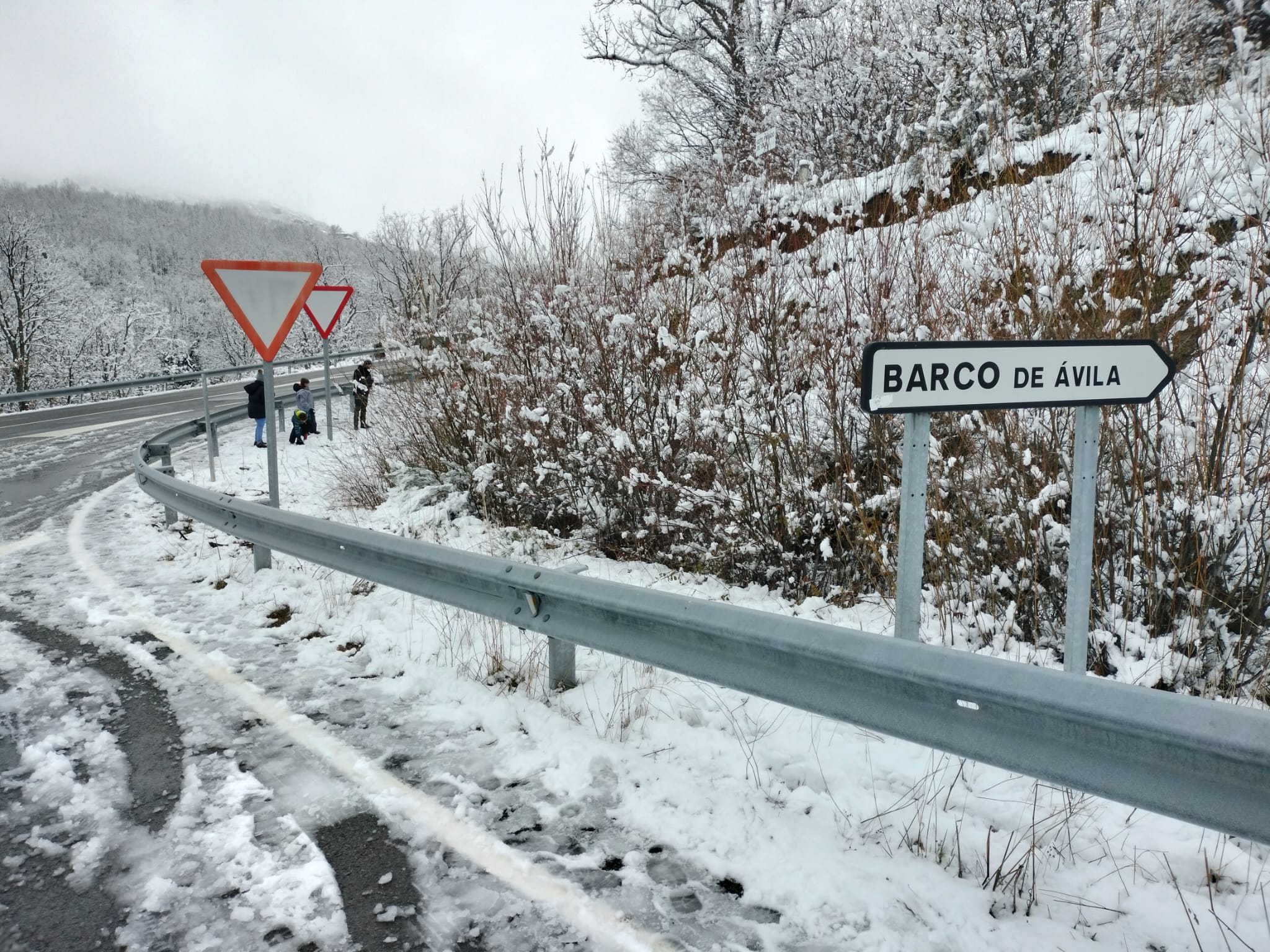 La nieve, protagonista en las carreteras de la provincia