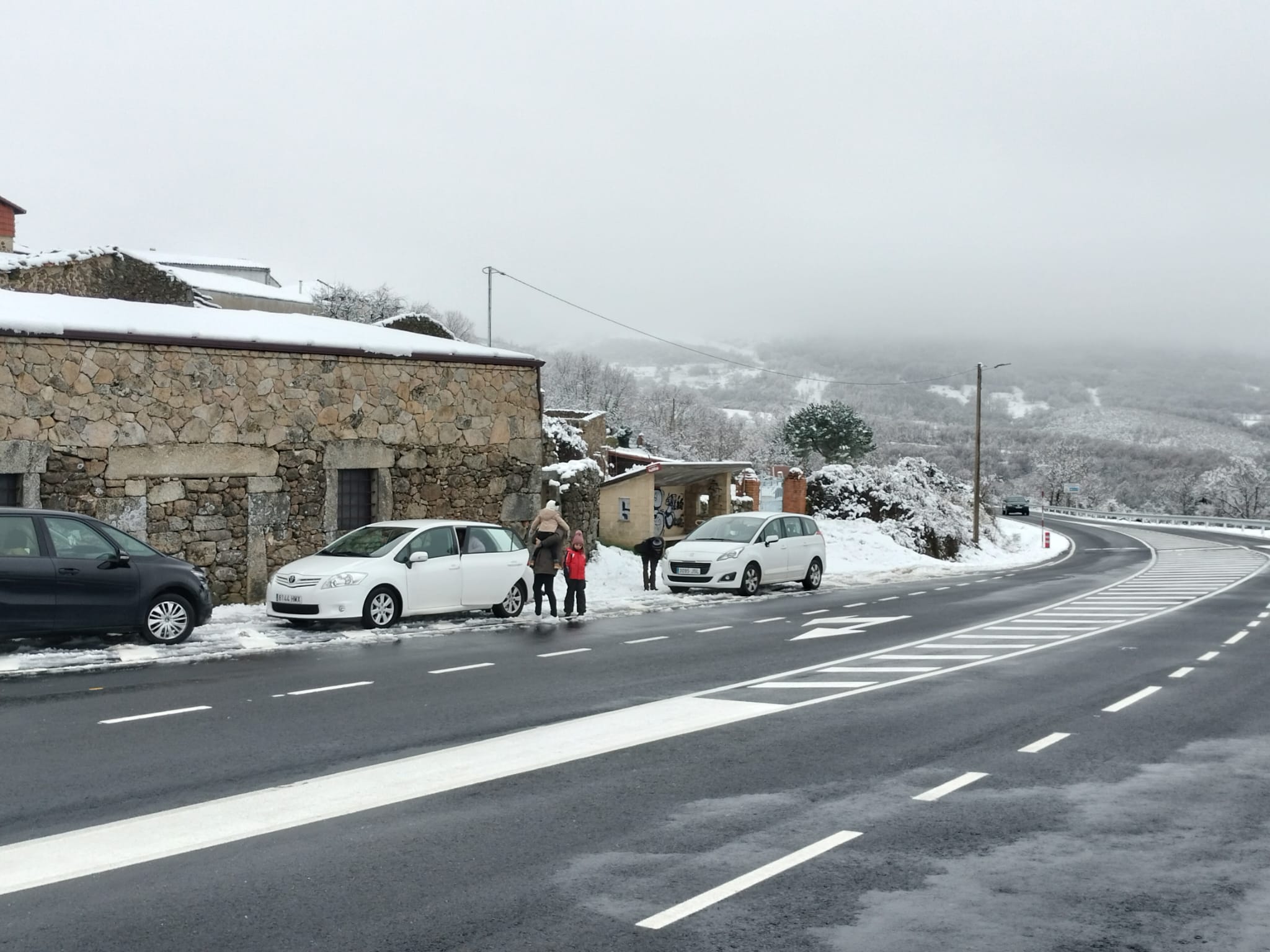 La nieve, protagonista en las carreteras de la provincia