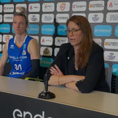 Anna Montaña, en rueda de prensa junto a Laura Gil.