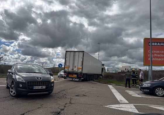 Imagen del camión en el lugar del accidente.